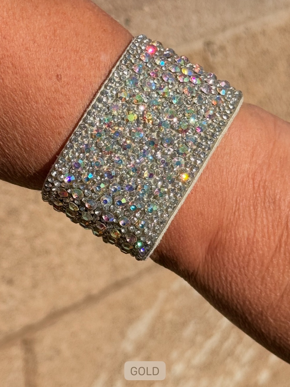Statement Crystal Pave Wide Cuff Bracelet
